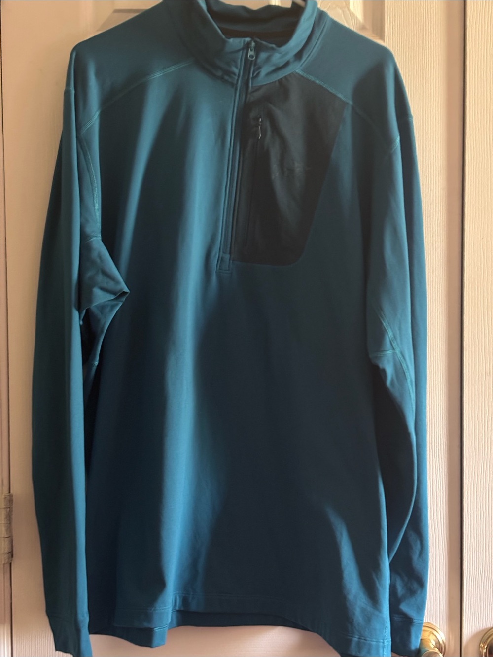 Arc'teryx Teal Half-Zip Performance Jacket with Chest Pocket